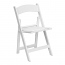 White Resin Padded  Folding Chair