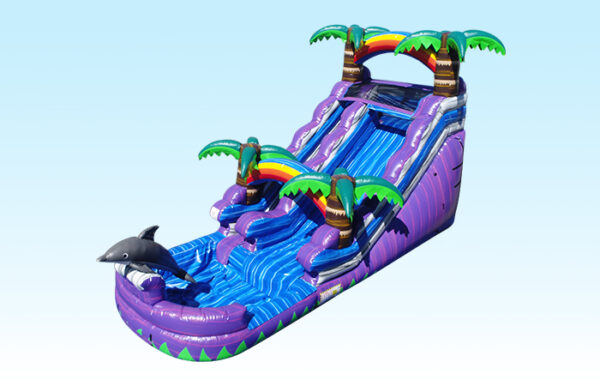 15' Purple Dolphin Water Slide