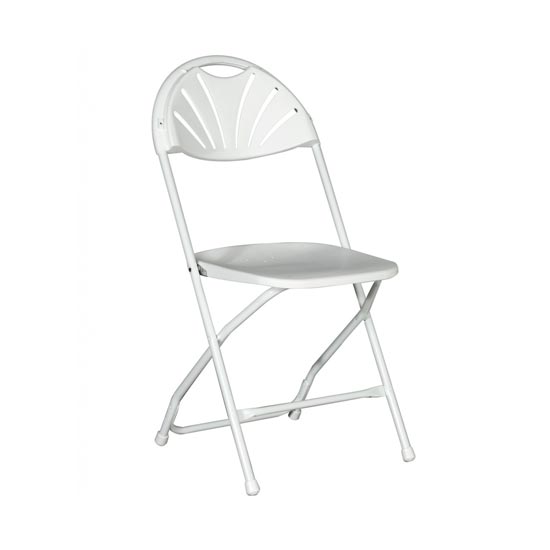 White Fan Back Plastic Chair White Fan Back Plastic Chair